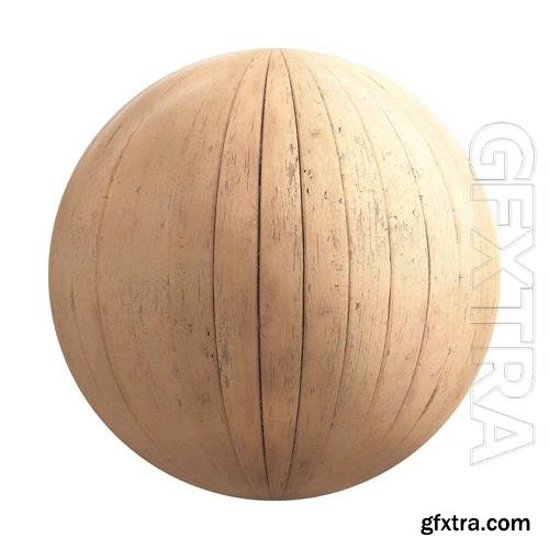 Orange Painted Wooden Planks PBR Texture