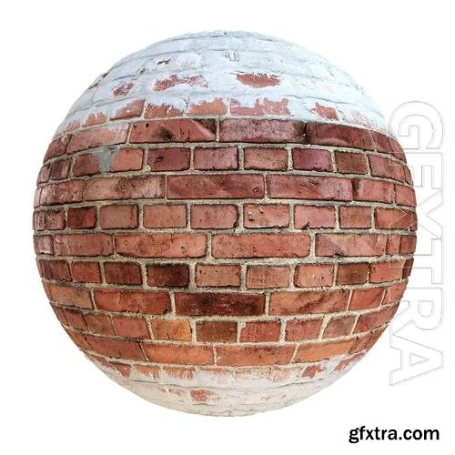 Red Brick Wall with Cement PBR Texture