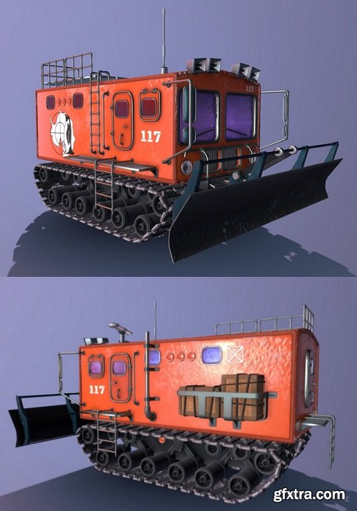 Antarctic Research Truck 3D Model