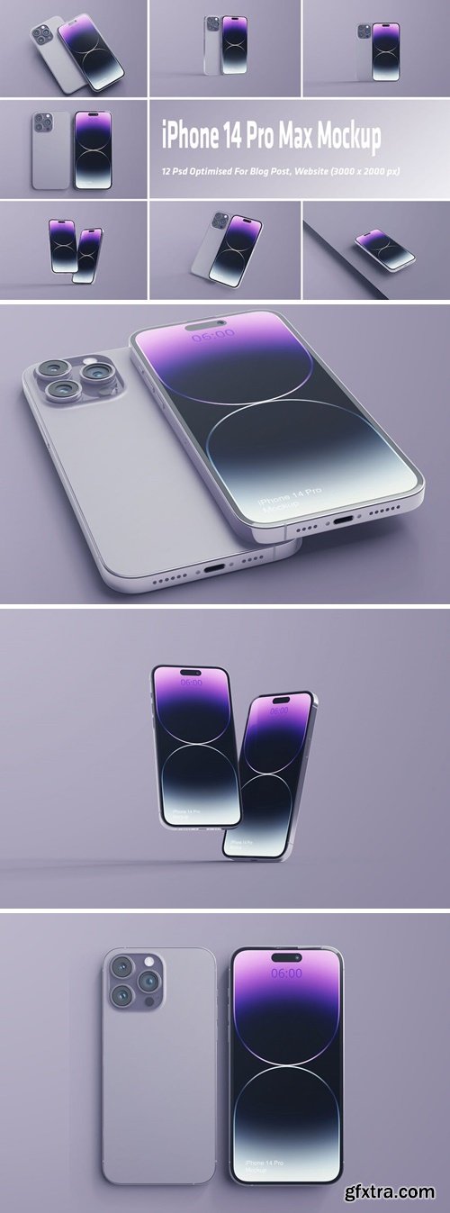 iPhone 14 Pro Max Mockups R76BLTC