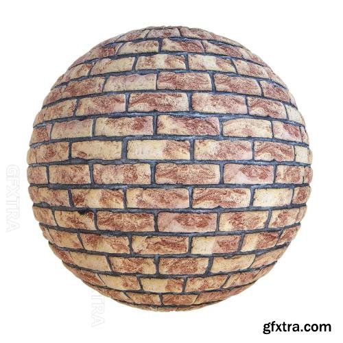 Orange Brick Wall PBR Texture