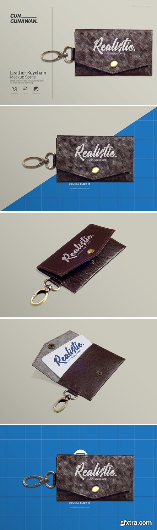 Leather Keychain Mockup Q35A768