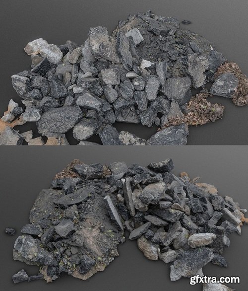 Asphalt debris heap 3D Model