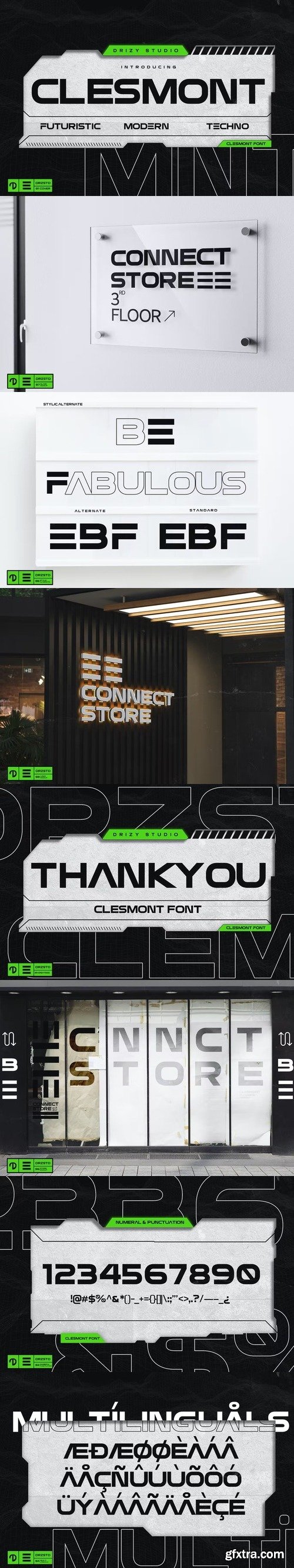 Clesmont - Modern Futuristic Font