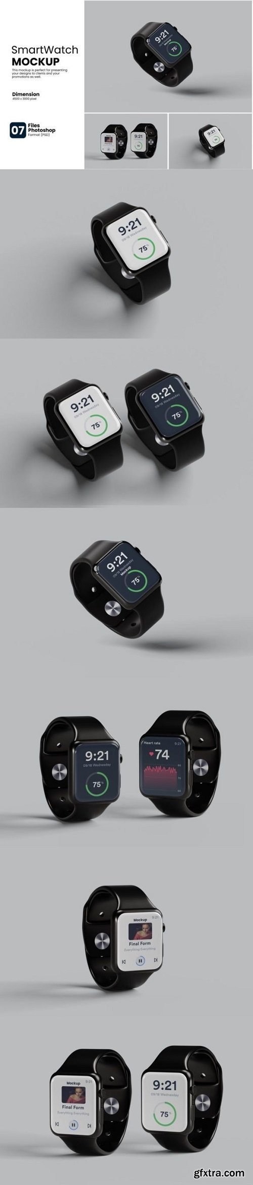 SmartWatch UI/UX Mockup