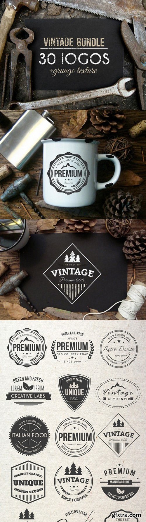 30 Vintage Logos + BONUS