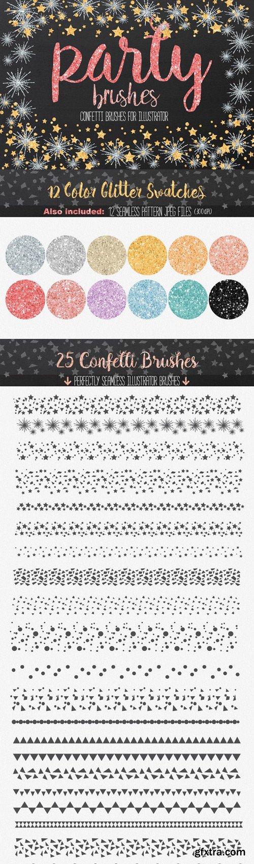 Confetti Brushes for Illustrator