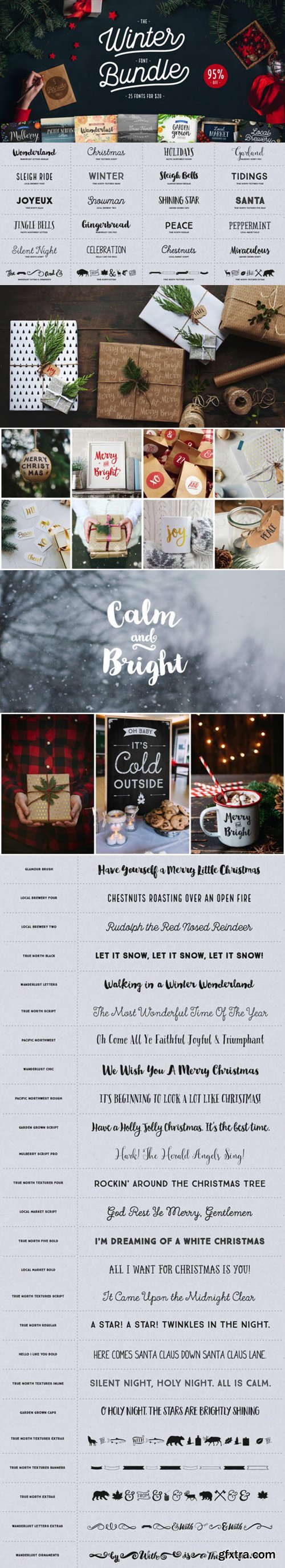 Winter Font Bundle 1098306