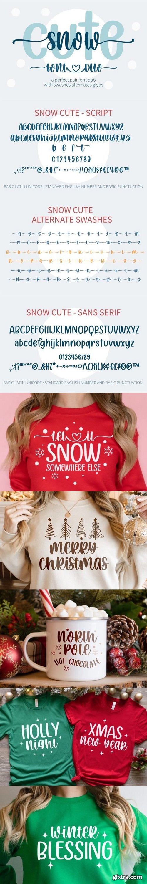 Snow Cute Duo Font