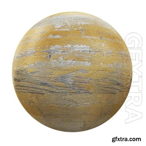 Orange Painted Wood PBR Texture 3D