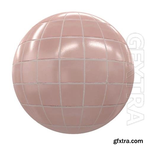 Pink Tiles PBR Texture 3D