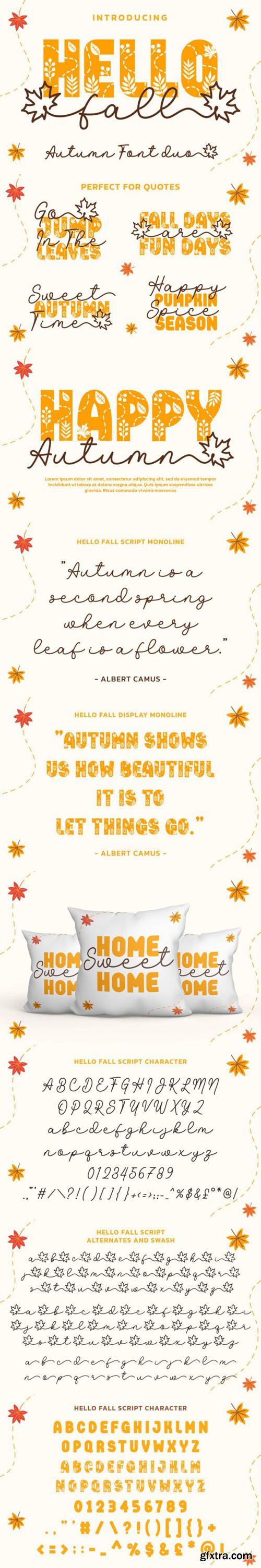 Hello Fall - Autumn Font Duo