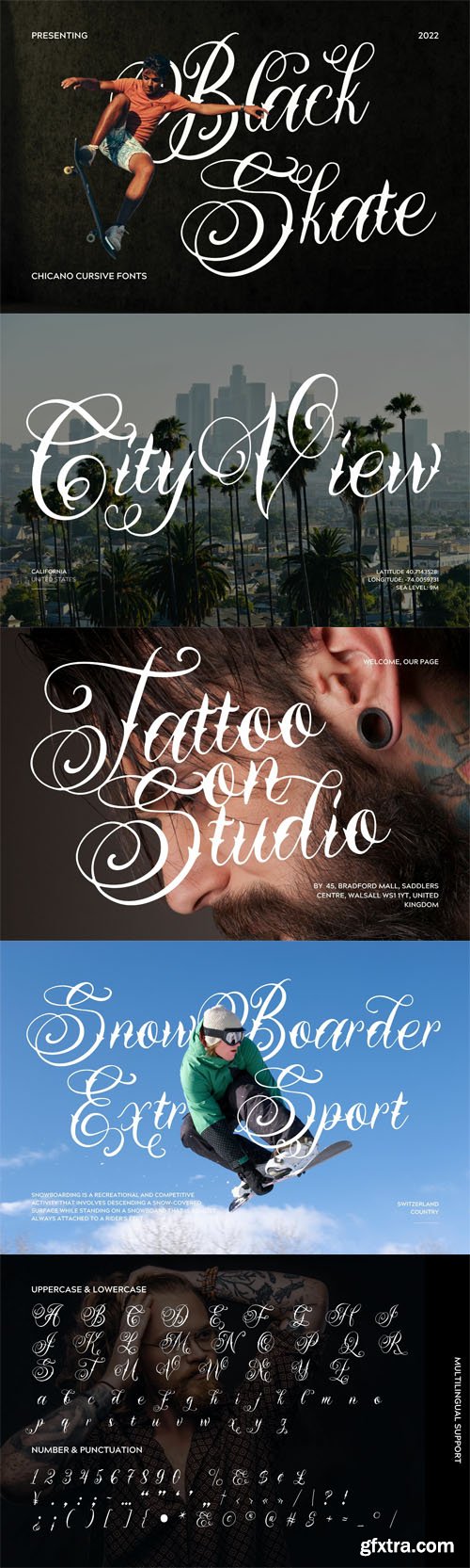 Black Skate - Cursive Font