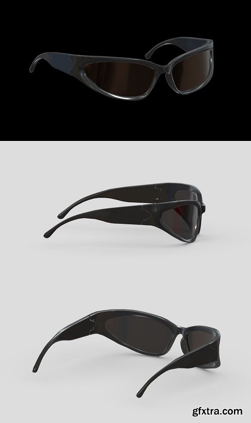 Wrap Sunglasses Low Poly PBR Realistic