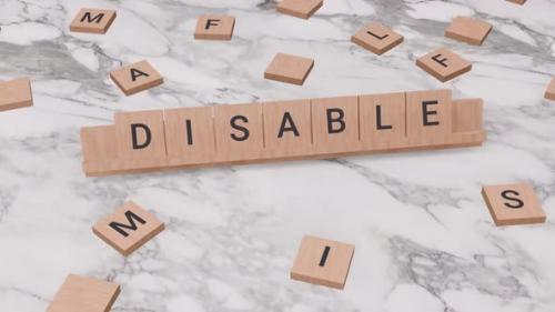 Videohive - DISABLE word on scrabble - 41822880 - 41822880