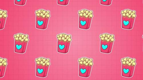 Videohive - 3D Popcorn Animation Background - 41836951 - 41836951