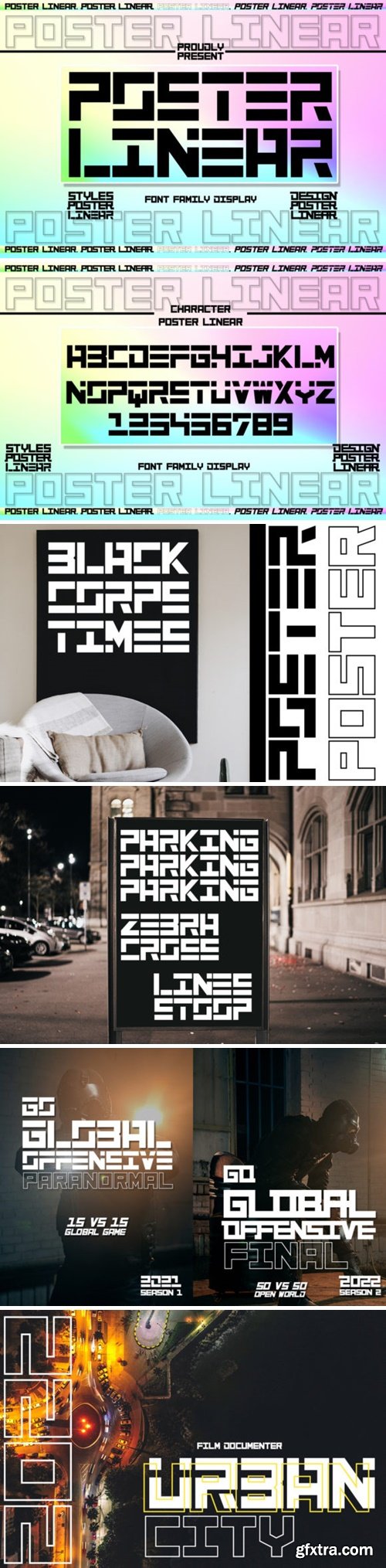 Poster Linear Font