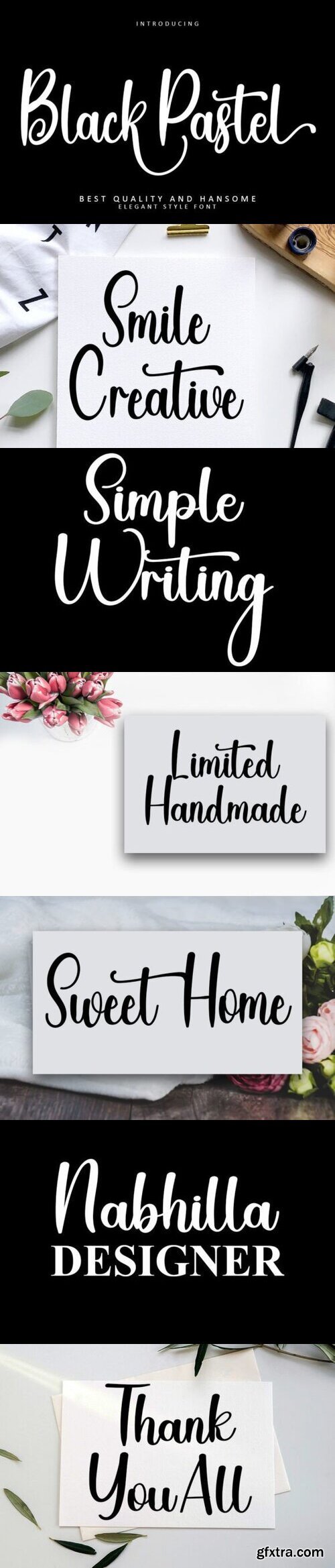 Black Pastel Font