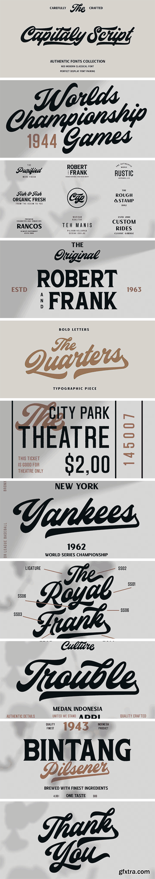 Capitaly Script Font Family