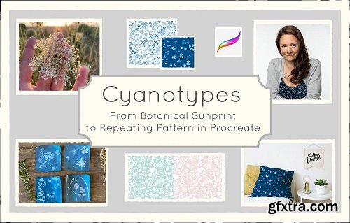 Cyanotypes - From Botanical Sunprint to Repeating Pattern in Procreate