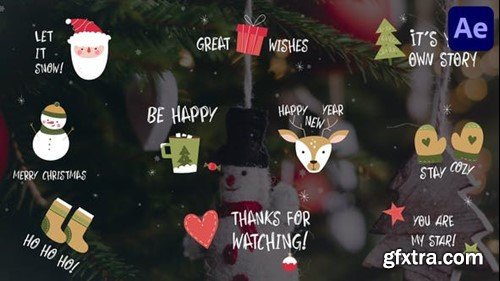 Videohive Christmas Icon Titles for After Effects 41895324