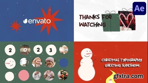 Videohive Christmas Typography Greeting Slideshow for After Effects 41918062