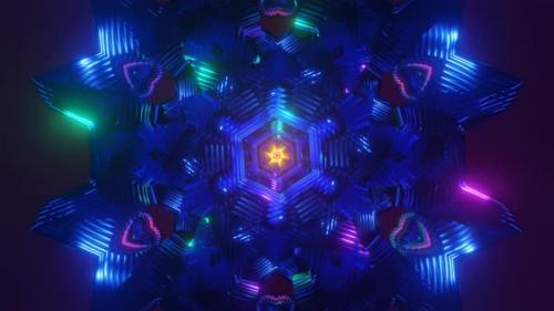 Videohive - Pulsating Surreal Star Shape Structure VJ Seamless Loop - 41831658 - 41831658