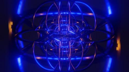 Videohive - Futuristic Structure Neon Multicolor Psychedelic Hypnotic VJ Loop - 41831923 - 41831923