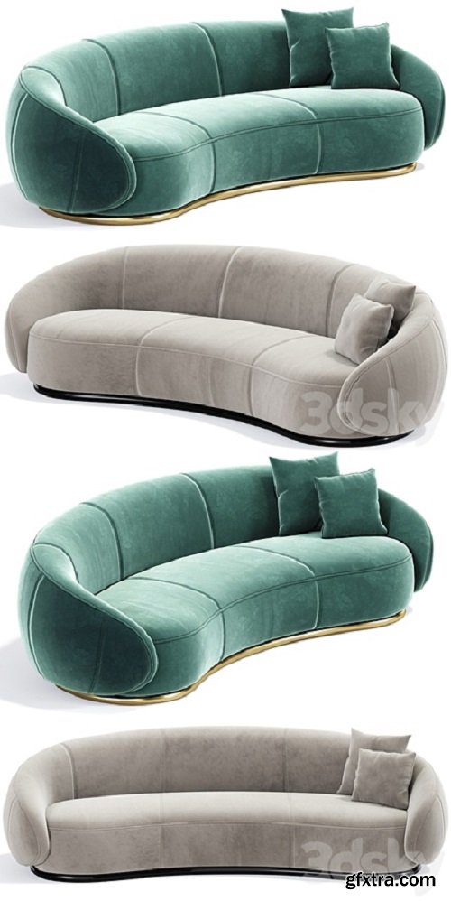 Ghidini long curved sofa