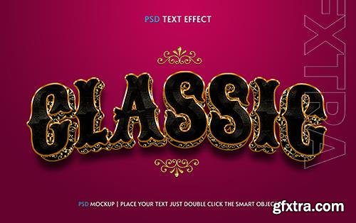 Clasisc ornate 3d text effect psd