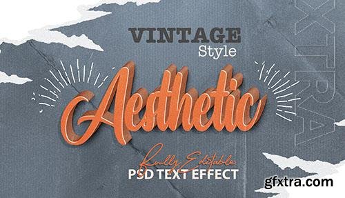 3d vintage style psd text effect