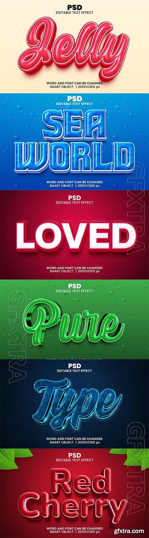 Psd style text effect editable set vol 5