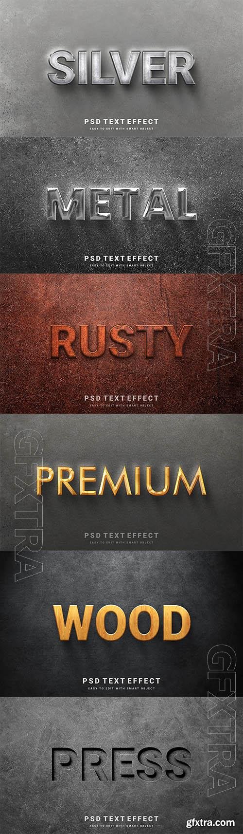 Psd style text effect editable set vol 4