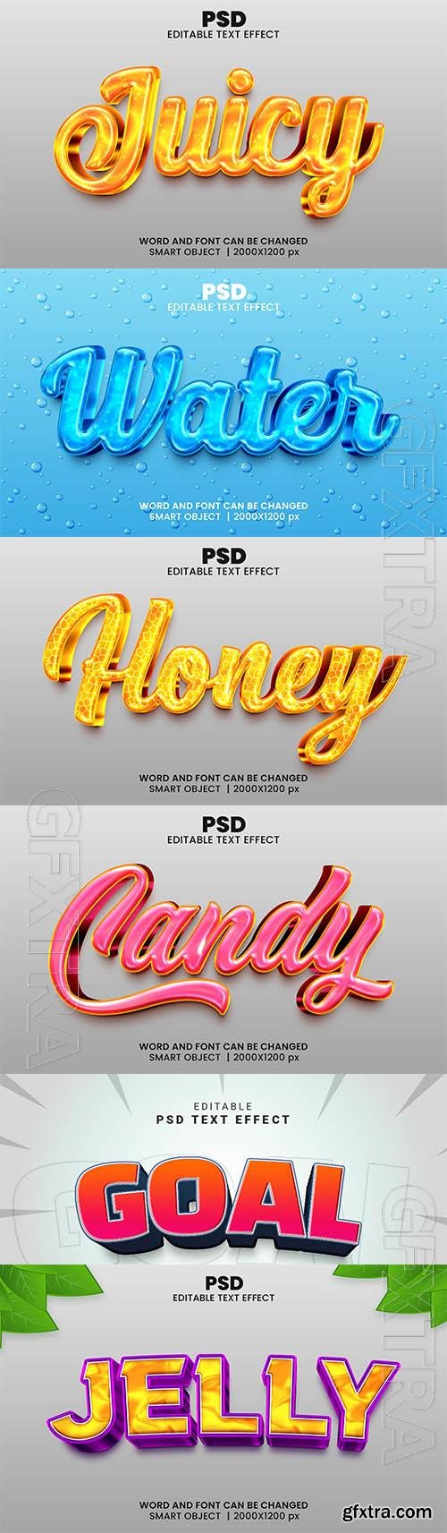 Psd style text effect editable set vol 3