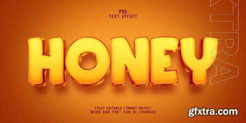 Honey 3d realistic psd text effect template