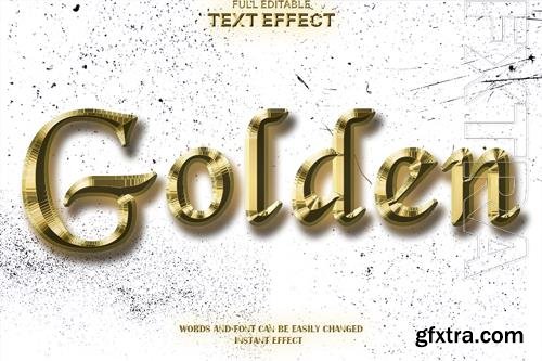 Golden editable psd text effect