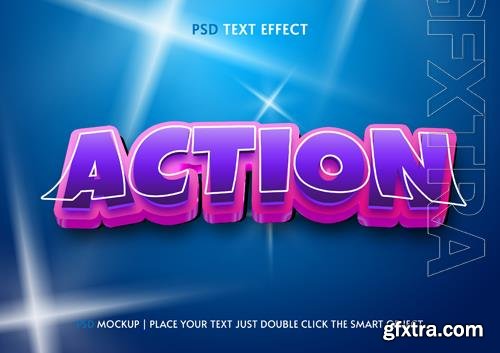 Action cartoon style text effect editable