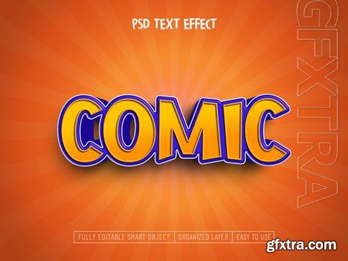 Comic text effect psd