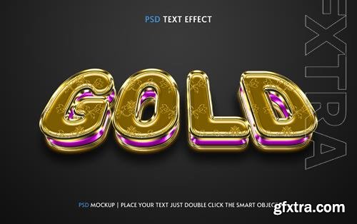 Gold ornate style psd text effect