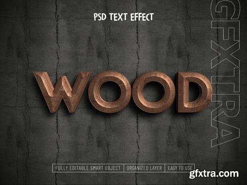 Wood text effect psd