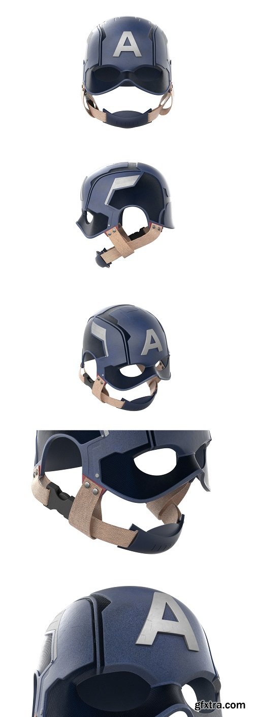 Captain America Helmet PBR Realistic