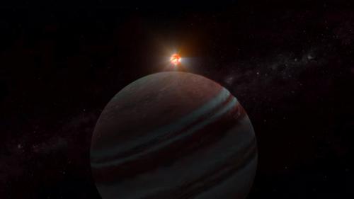 Videohive - 3d Realistic Jupiter Planet With Glowing Sun - 41883733 - 41883733