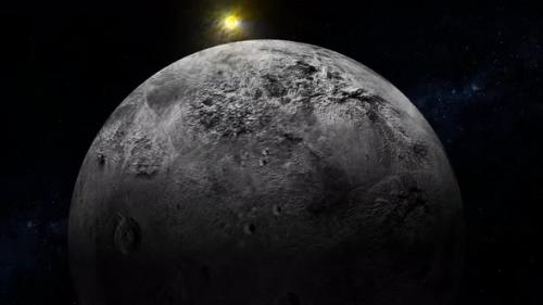 Videohive - 3d Realistic Haumea Fictional Planet With Glowing Sun - 41883743 - 41883743