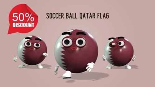 Videohive - Soccer Ball Qatar Flag - 41886327 - 41886327