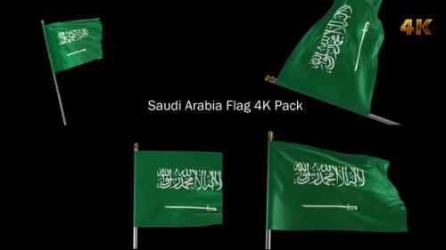 Videohive - Saudi Arabia Flag 4K Pack - 41893272 - 41893272