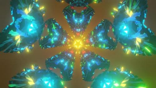 Videohive - Rotating Colorful Trippy Pattern Animation Visual 3D Spiritual Shapes - 41831696 - 41831696