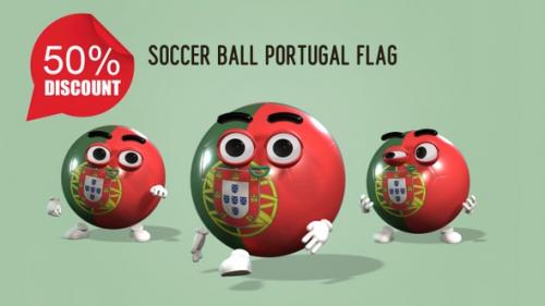 Videohive - Soccer Ball Portugal Flag - 41886168 - 41886168