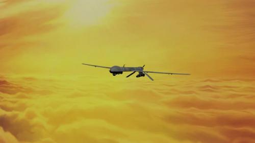 Videohive - military drone in full armament on combat patrol - 41897770 - 41897770