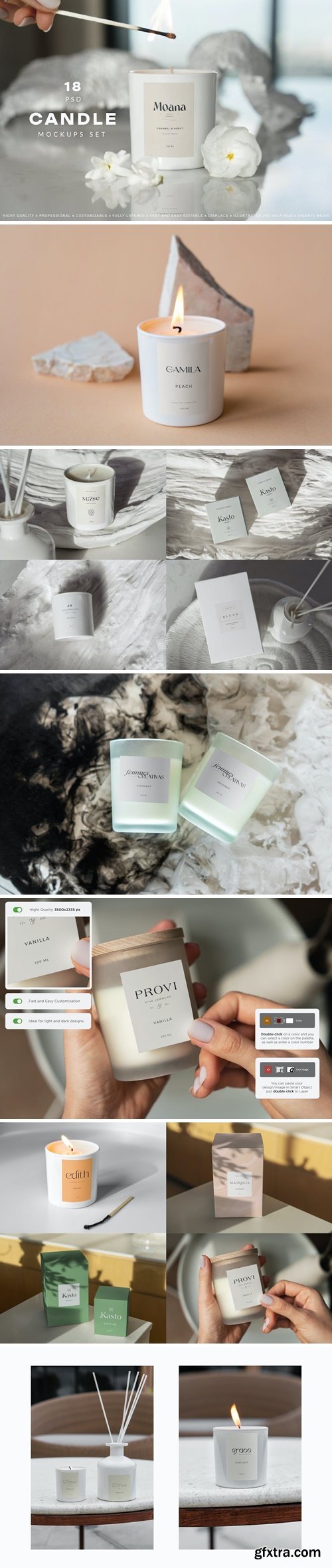 Candle Mockups Set G3TNJ4R