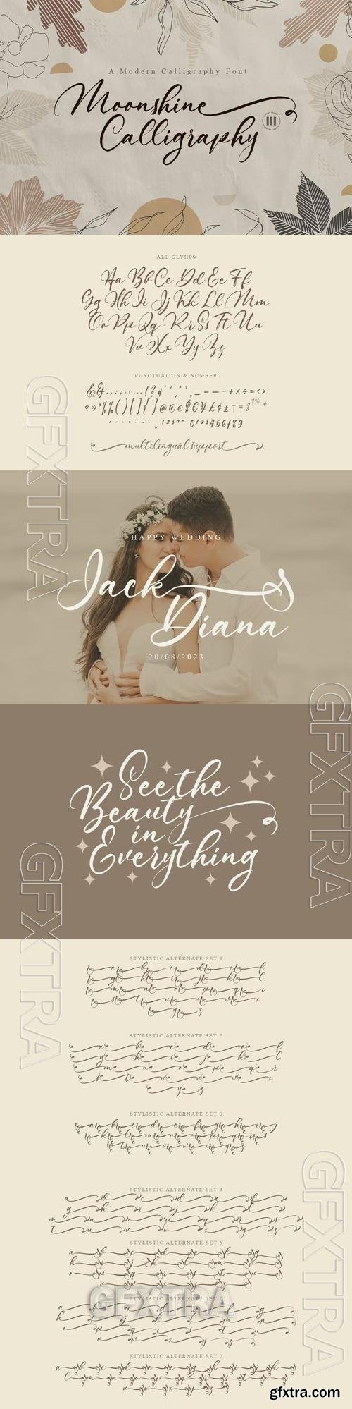 Moonshine - A Modern Calligraphy Font 